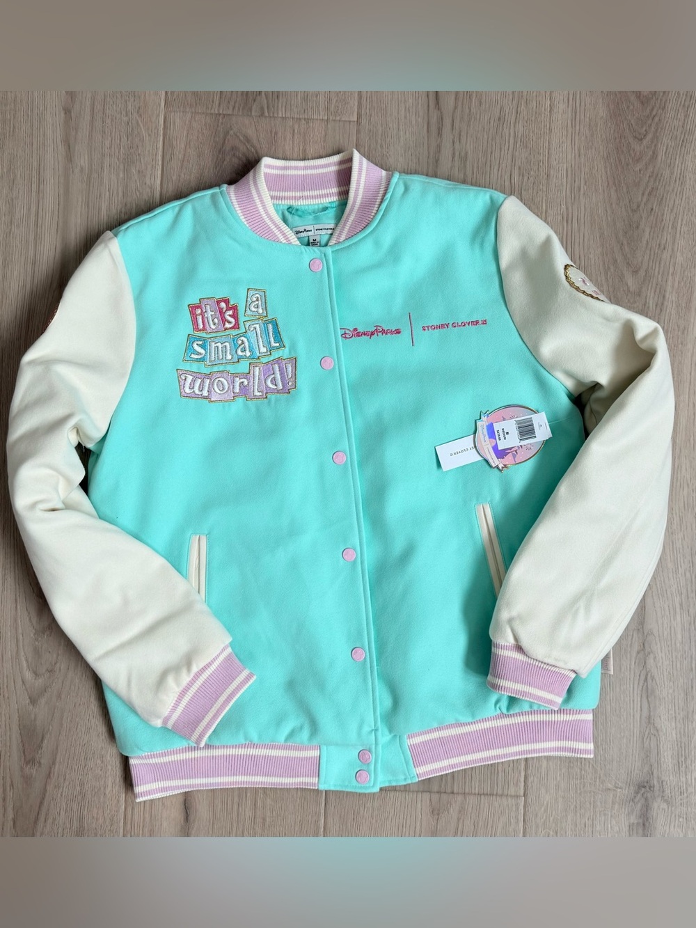 Stoney Clover Lane x Disney Parks "It's a Small World" Varsity Jacket